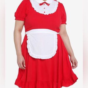 Hot Topic NWT Sweet Society Red Apron Halloween costume size5x